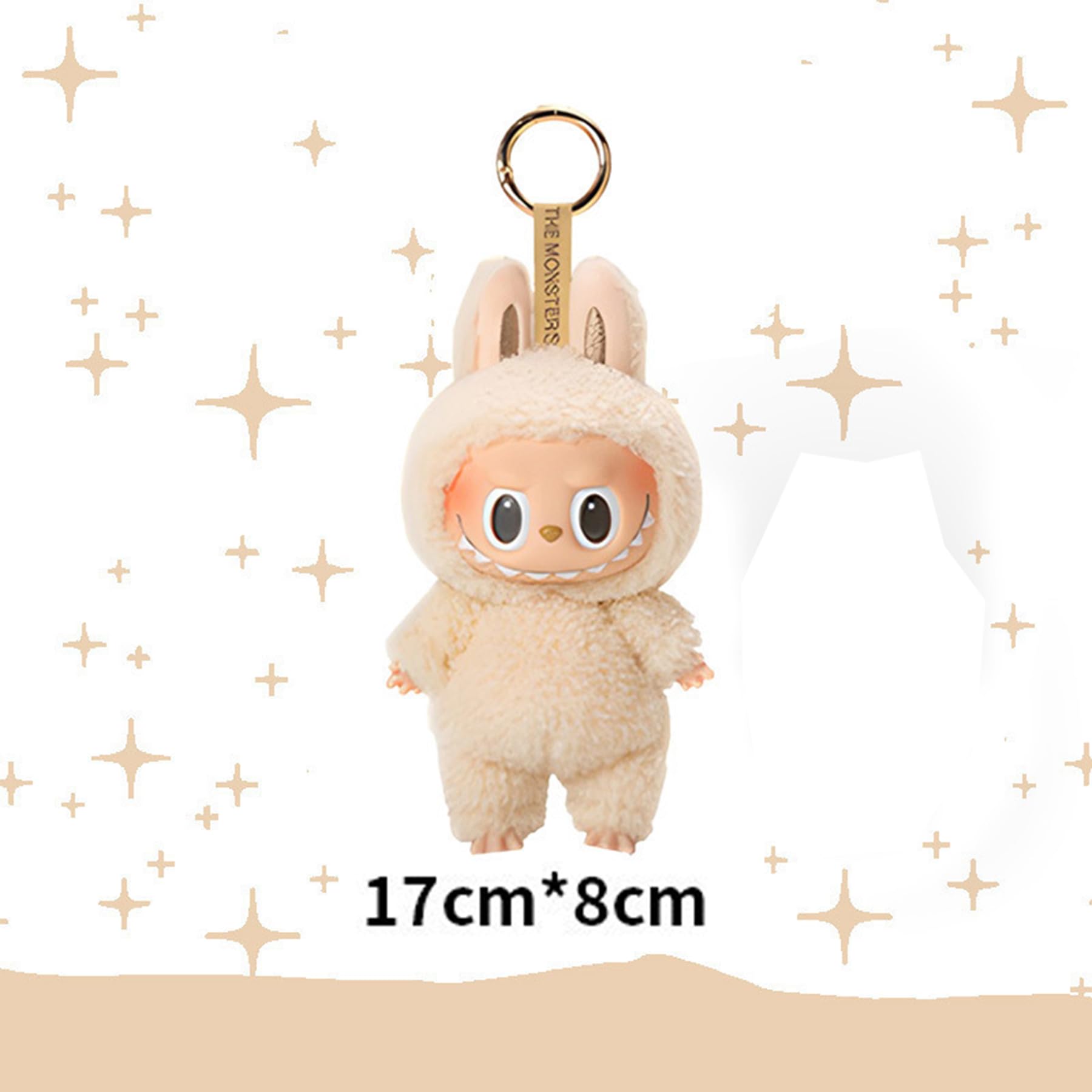 Labubu Keychain backpacks key pendants, Plush Doll Pendant Hanging Decoration Keyring Card Gift, Stress-Relieving Accessory - Image 16