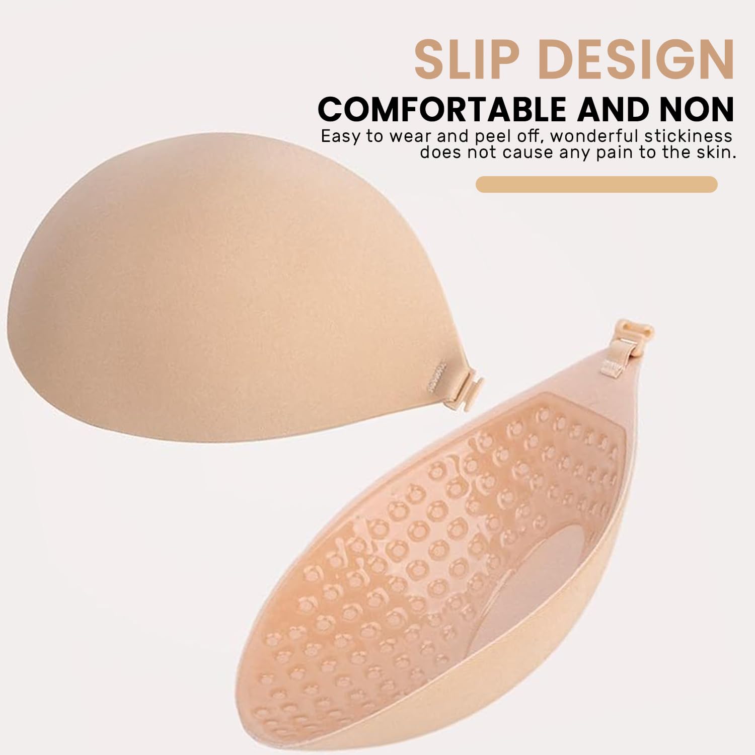 Sticky Bra, Backless Strapless Bra Push Up, Adhesive Invisible Lift Up Bras 2 Pieces - Image 5