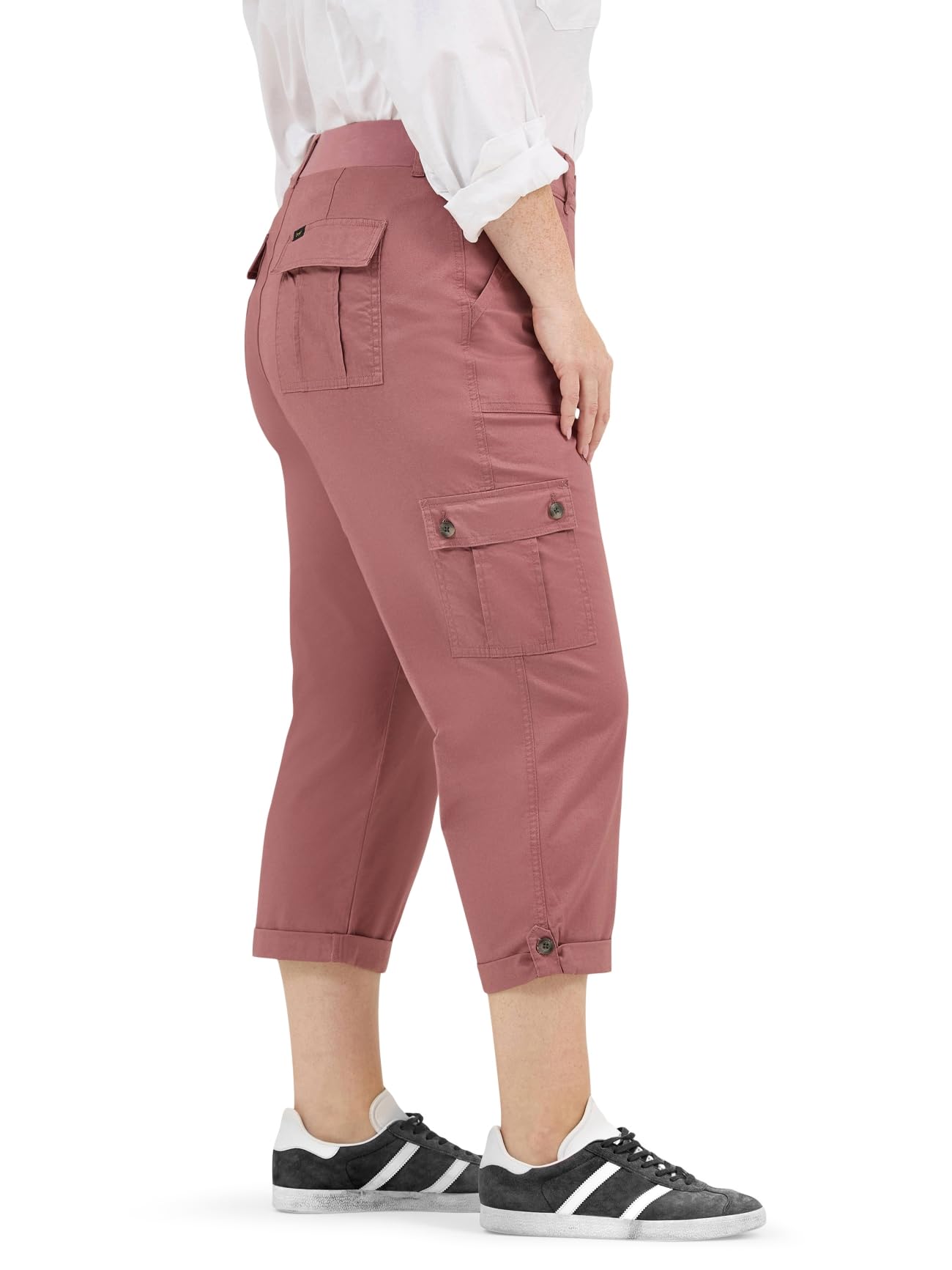 Lee womens Plus Size Ultra Lux Comfort With Flex-to-go Cargo Capri Pant - Image 8