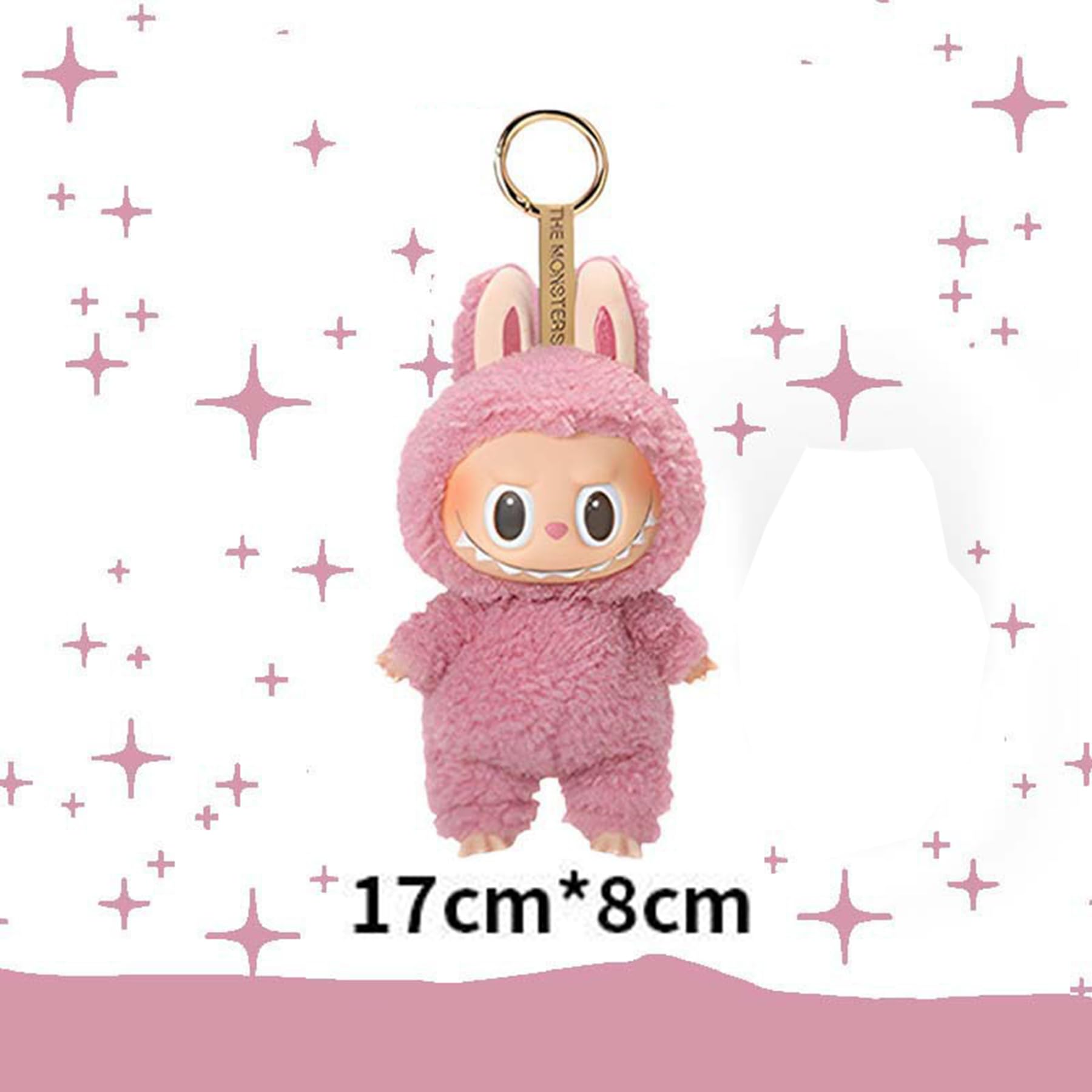 Labubu Keychain backpacks key pendants, Plush Doll Pendant Hanging Decoration Keyring Card Gift, Stress-Relieving Accessory - Image 14