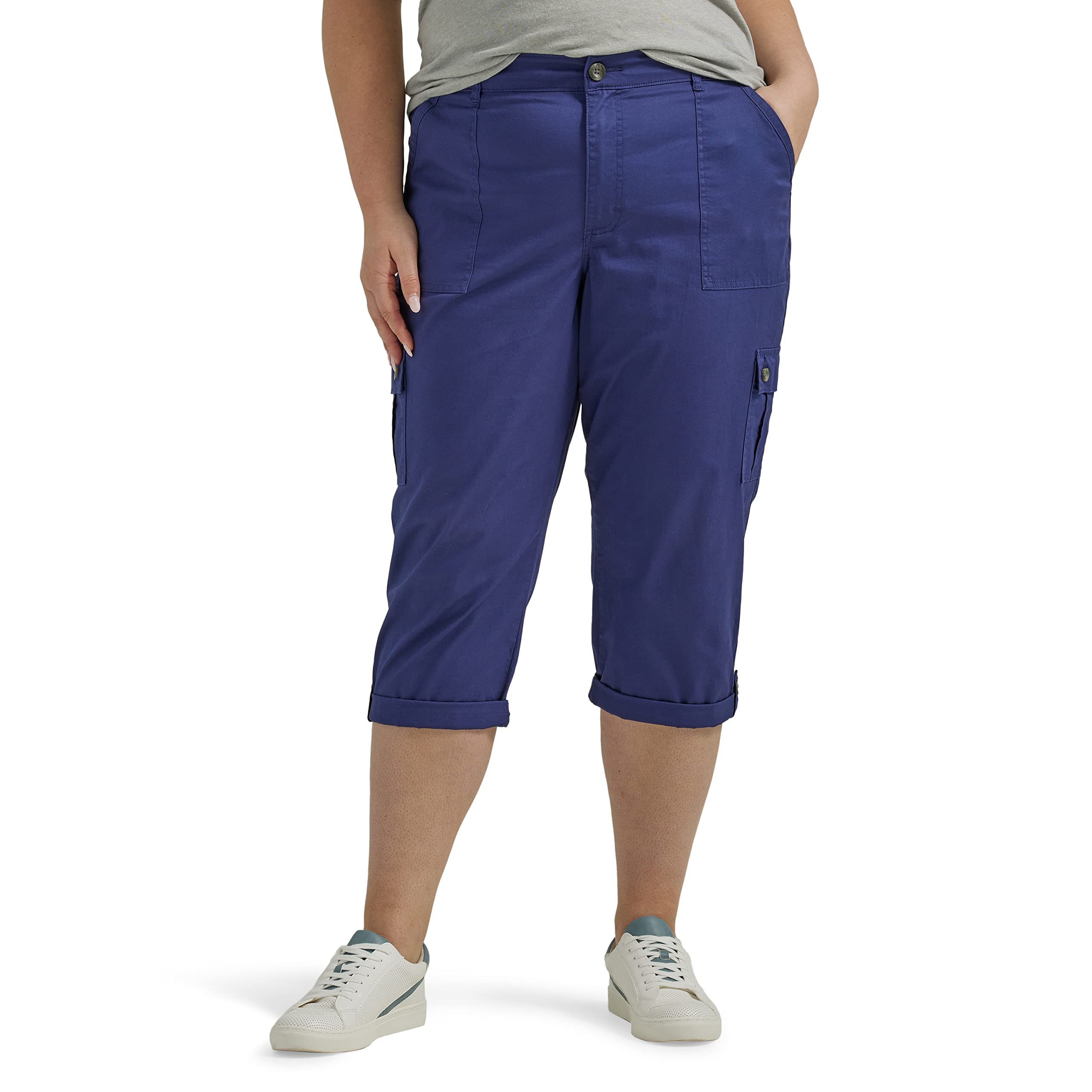 Lee womens Plus Size Ultra Lux Comfort With Flex-to-go Cargo Capri Pant - Image 27