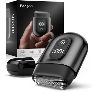 Electric Razor for Men, Mini Electric Foil Shavers, Big LED Display with 3 Floating Blades, IPX7 Waterproof Wet Dry Face Razor, USB Type-C Charging