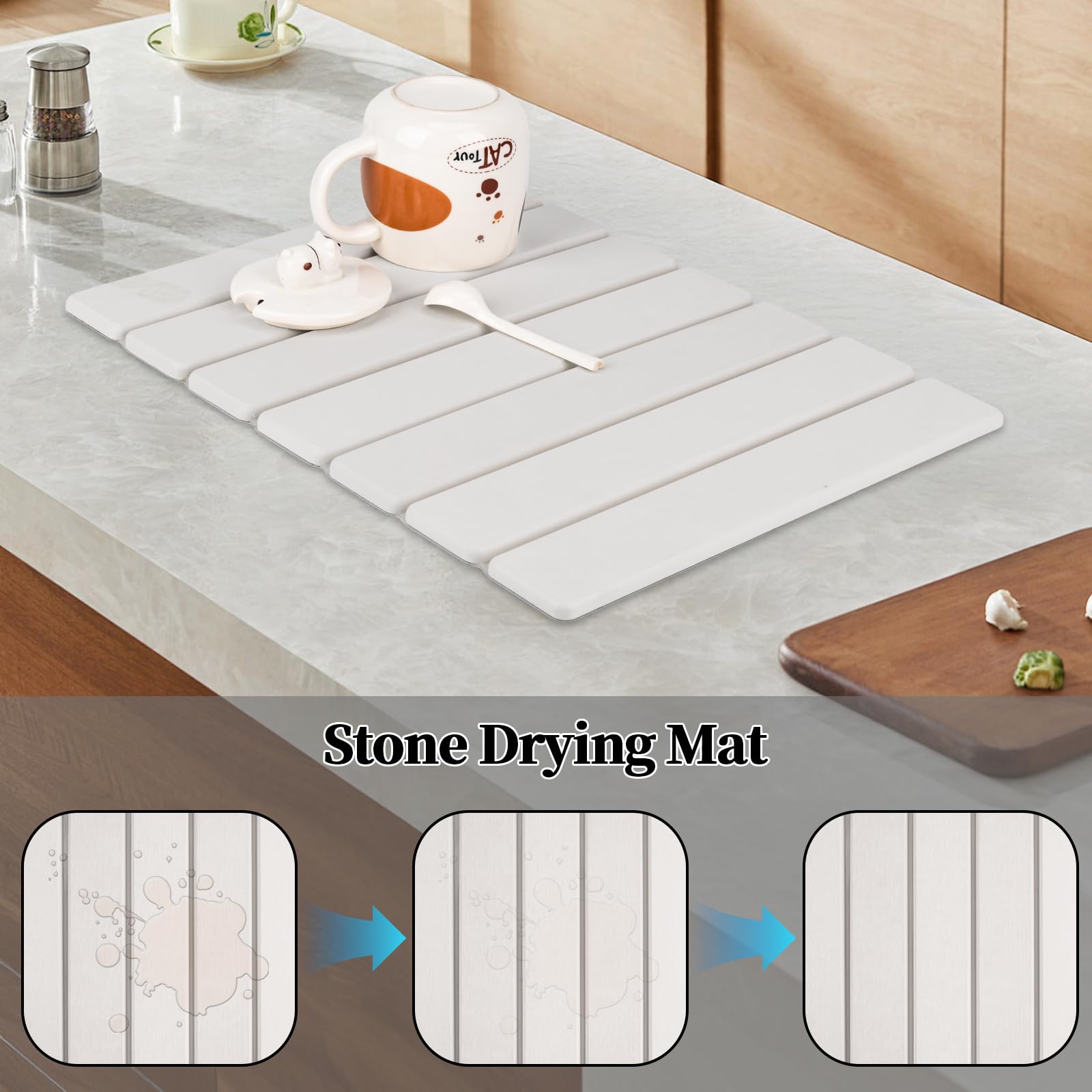 Stone Drying Mat for Kitchen Counter,24 - Image 3