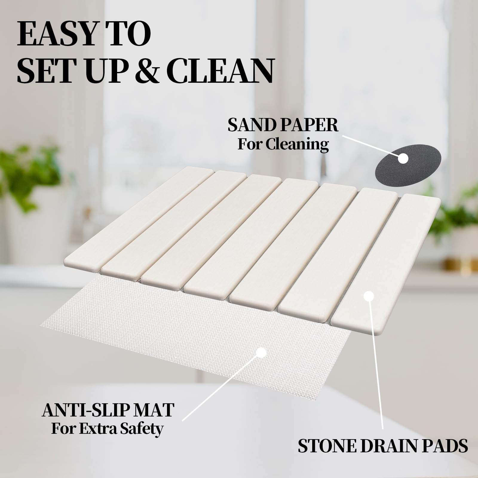 Stone Drying Mat for Kitchen Counter,24 - Image 4