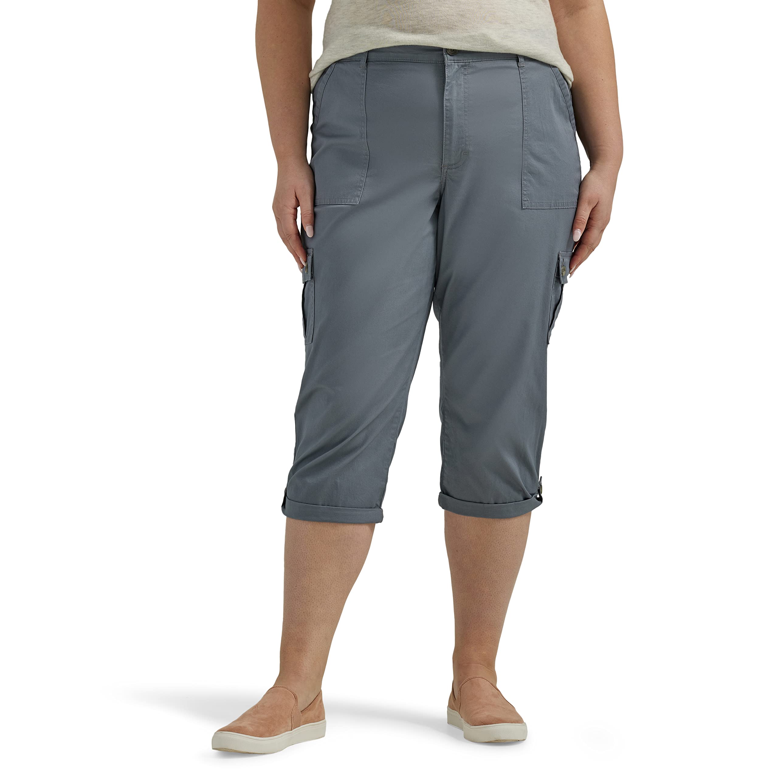 Lee womens Plus Size Ultra Lux Comfort With Flex-to-go Cargo Capri Pant - Image 38