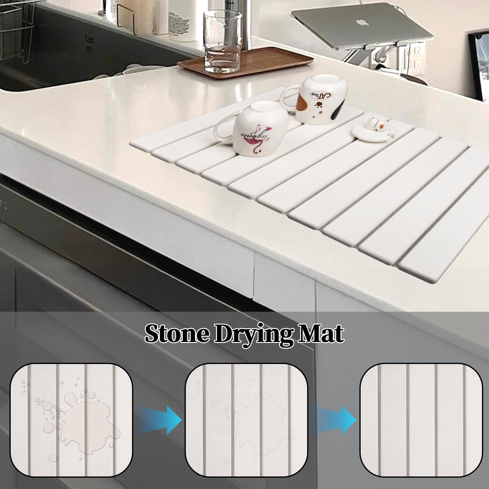Stone Drying Mat for Kitchen Counter,24 - Image 9