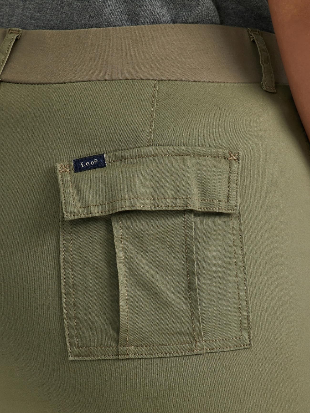 Lee womens Plus Size Ultra Lux Comfort With Flex-to-go Cargo Capri Pant - Image 4