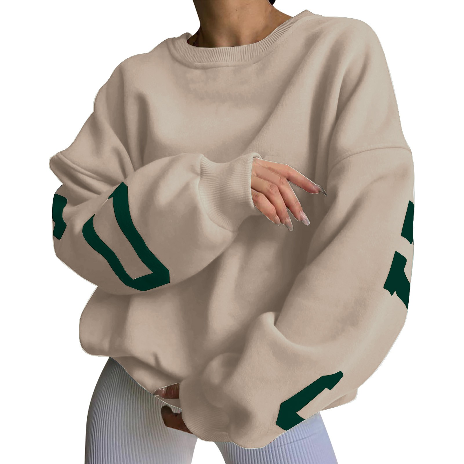 Letter Printing Sweatshirts Women'S Autumn And Winter New Casual Fashion Thickened Warm Top Long Sleeve Sweater Pullover - Image 11