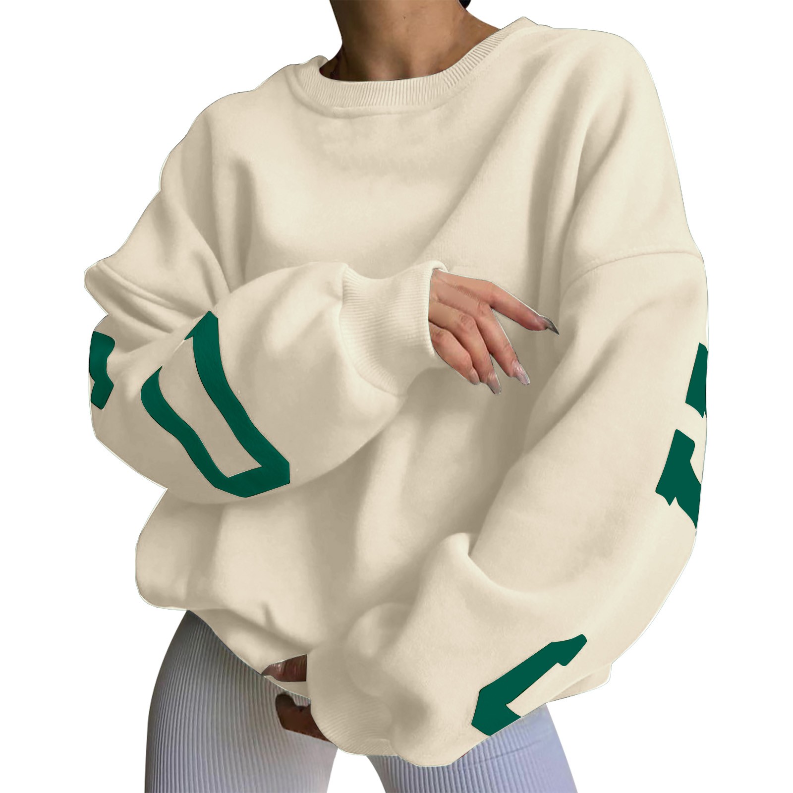 Letter Printing Sweatshirts Women'S Autumn And Winter New Casual Fashion Thickened Warm Top Long Sleeve Sweater Pullover - Image 7