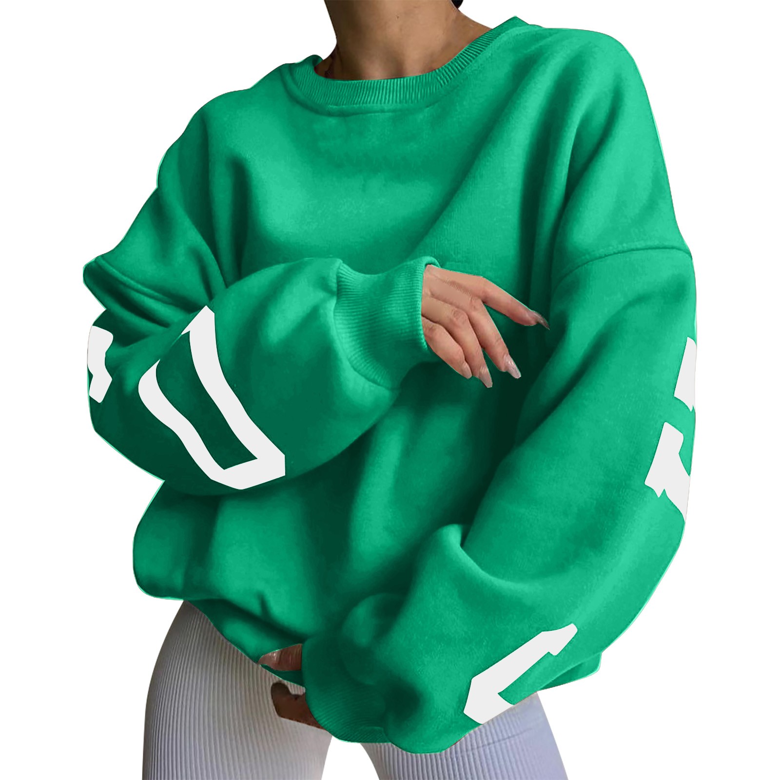 Letter Printing Sweatshirts Women'S Autumn And Winter New Casual Fashion Thickened Warm Top Long Sleeve Sweater Pullover - Image 10