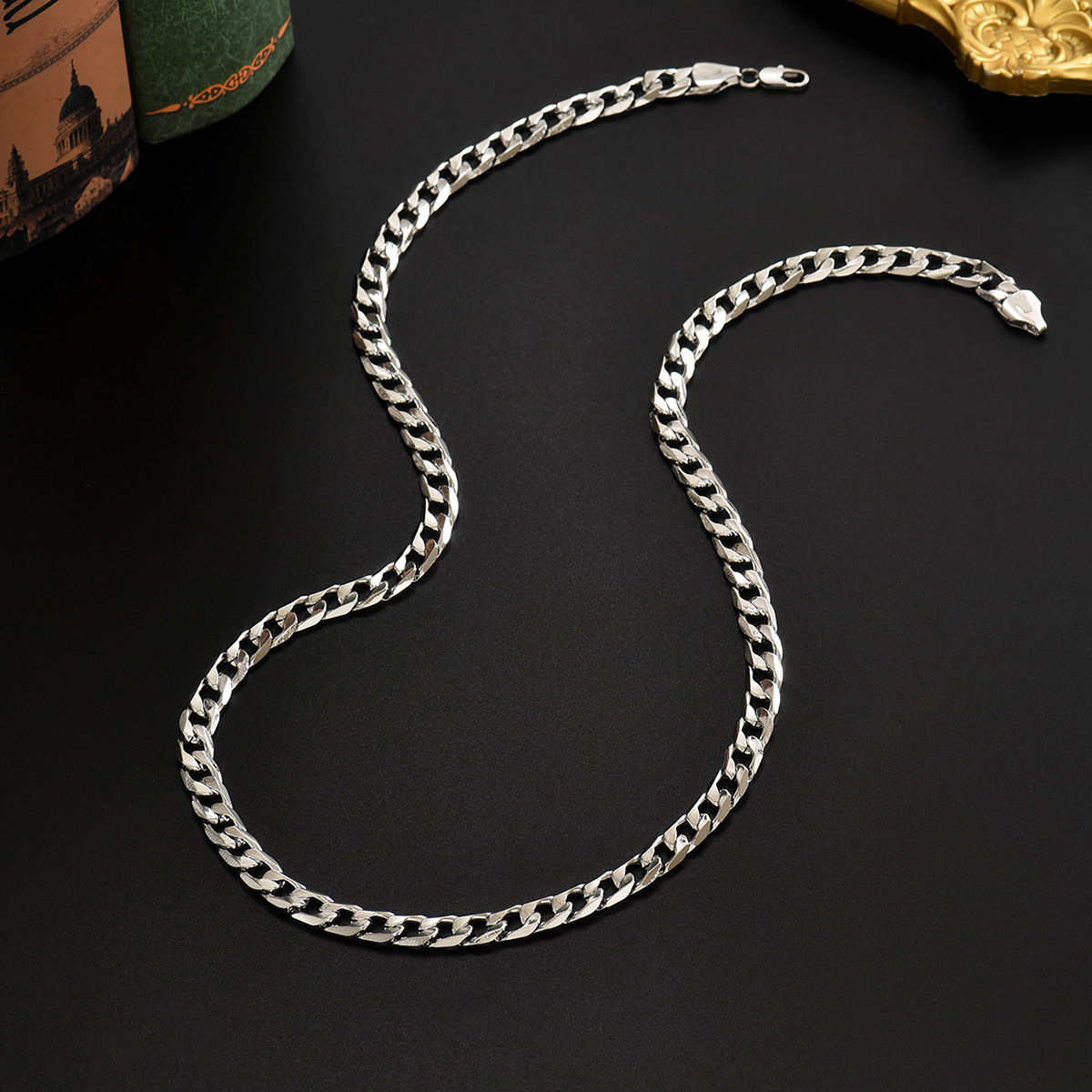 Men's ornament hip hop necklace autumn winter sweater sweater chain men's versatile basic necklace jewelry - Image 3