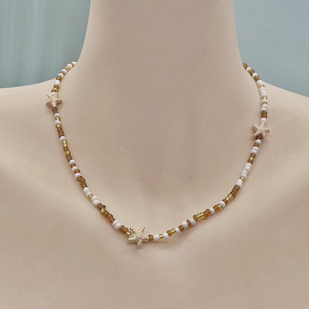 Ocean vacation style necklace female temperament wild creative bead accessories pendant neck accessories female - Image 6