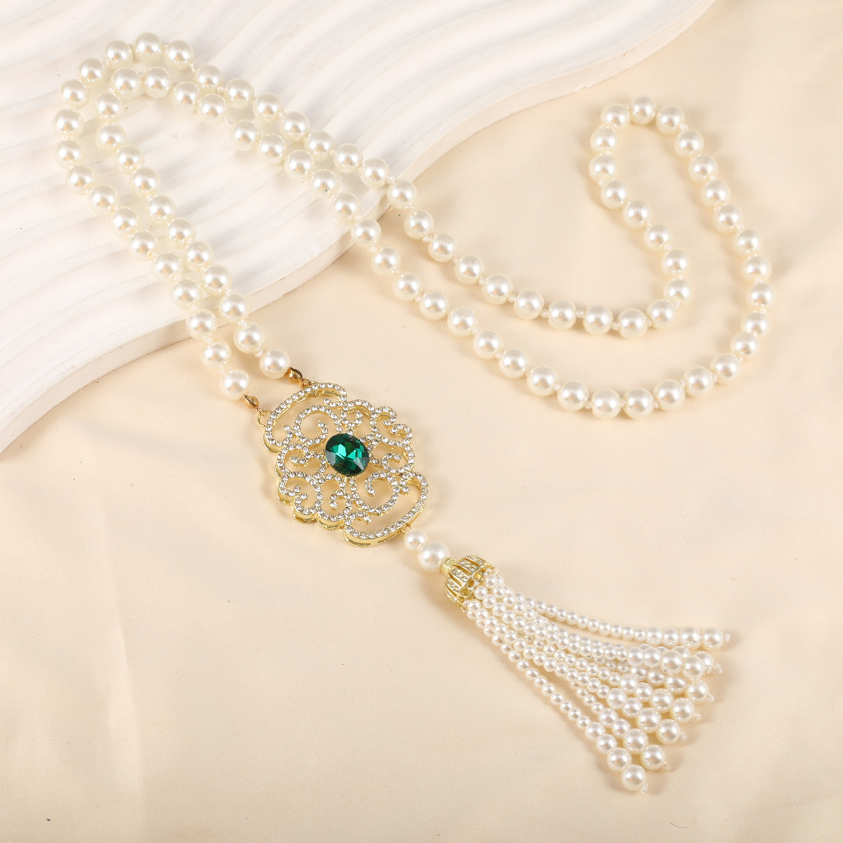 Irregular pendants sweater chain light luxury high-end simple elegant elegant autumn and winter long necklace - Image 4