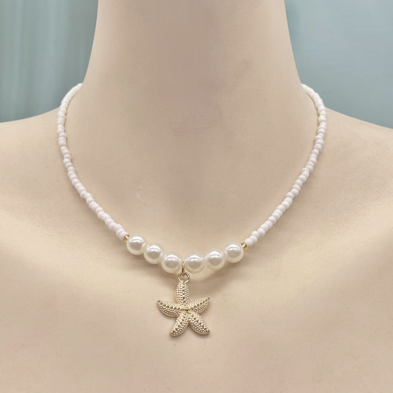 Ocean vacation style necklace female temperament wild creative bead accessories pendant neck accessories female - Image 7