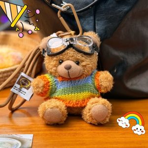 Glasses Little Bear plush doll children's toys popular Instafamous doll handbag pendant stall diy clothes doll