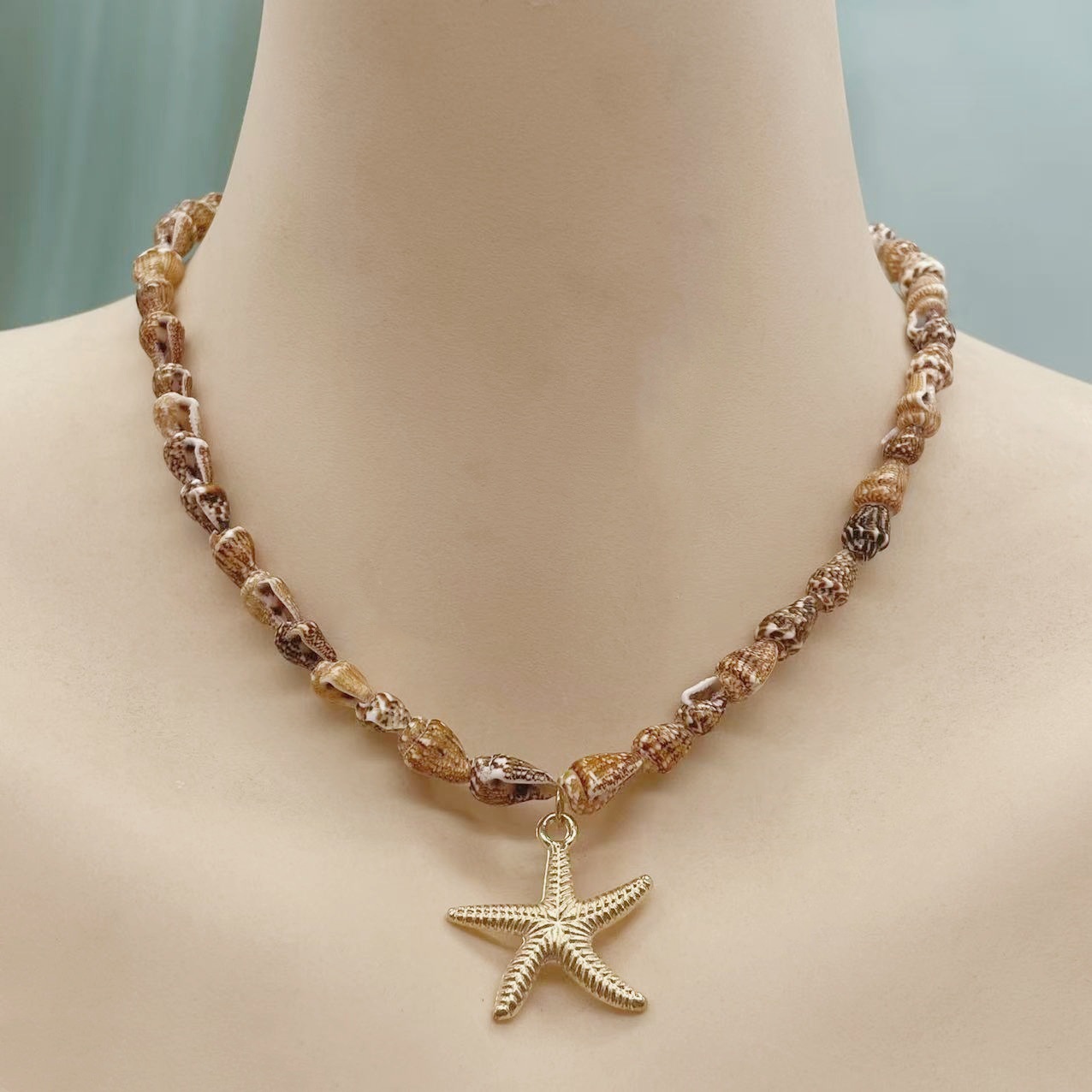 Ocean vacation style necklace female temperament wild creative bead accessories pendant neck accessories female