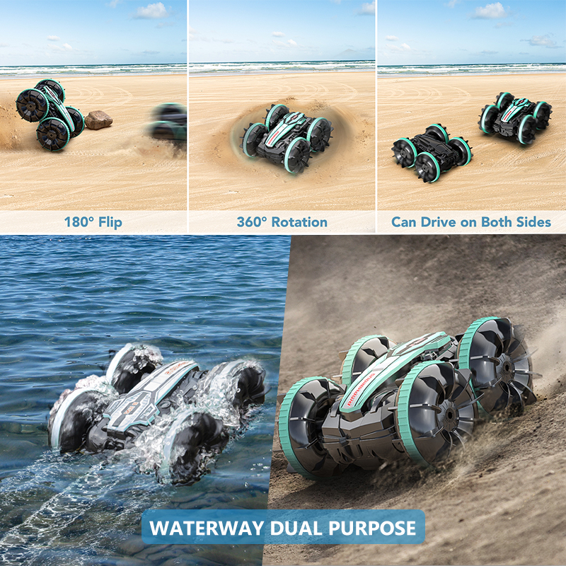 Remote Control Car 2.4G Rc Boat Waterproof Controlled Amphibious Stunt Car 4WD All Terrain Beach Pool Toys for Boys Girls Gift - Image 5