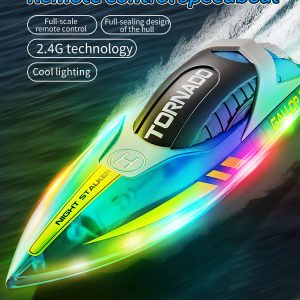 Remote control boat, high-speed boat, high horsepower, boat for water children, kids underwater model toy, boyRC boat with light