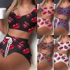 Summer Ladies Pajamas New Sexy Shorts Underwear Pajamas Two-Piece Sexy Printed Round Neck Printed Casual Pajamas Home Wear Set