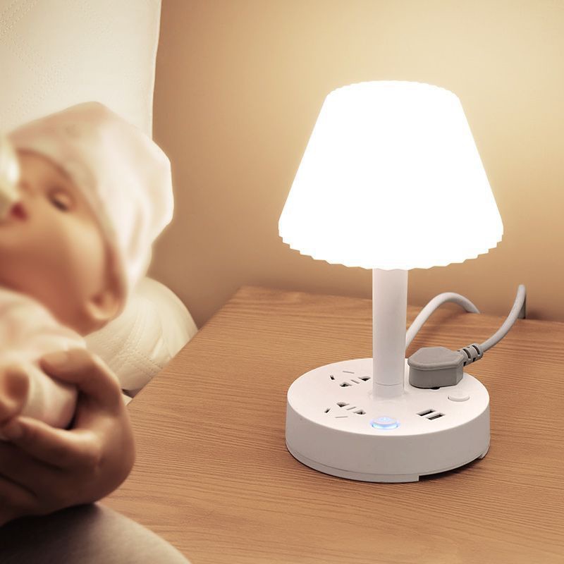 LED eye protection multifunctional lamp socket learning light bedside lamp mobile phone USB charging comes with safety lock power strip - Image 4