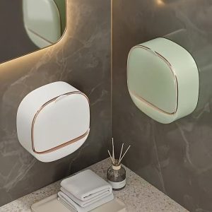 Soap Dish punch-free wall-mounted household soap boxes soap dish high-end drain with cover light luxury toilet soap rack