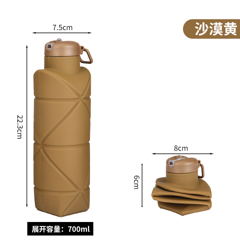 Outdoor Edible Silicon portable water bottle sports water bottle water bottle Diamond silicone folding cups - Image 17