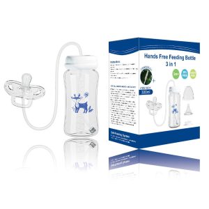 Creative baby feeding bottle hand-free feeding bottle baby wide caliber pp feeding bottle