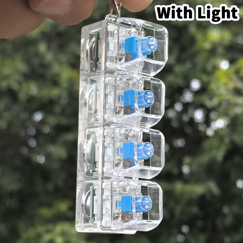 Foreign trade shaft tester nine key button pressure reduction toy keychain pendant fingertip press can add light toy fingertip Press - Image 5