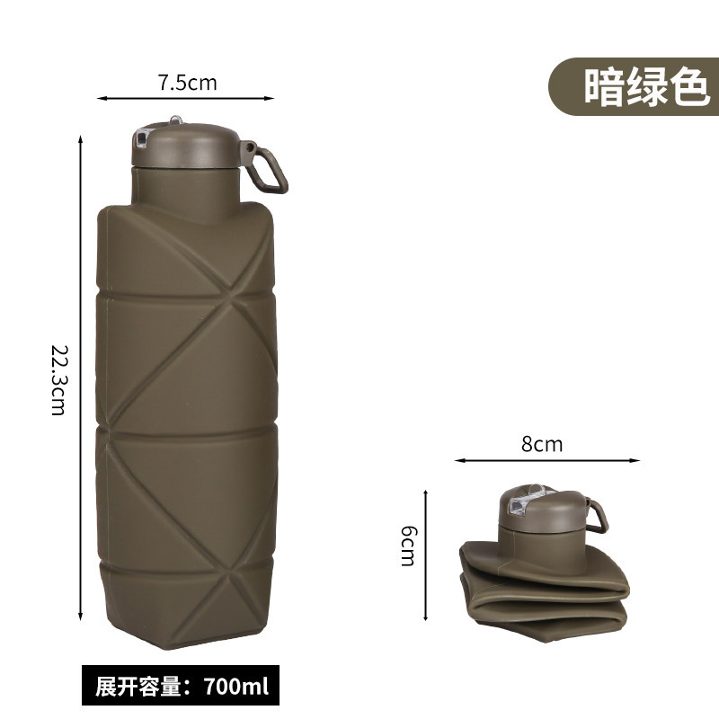 Outdoor Edible Silicon portable water bottle sports water bottle water bottle Diamond silicone folding cups - Image 16