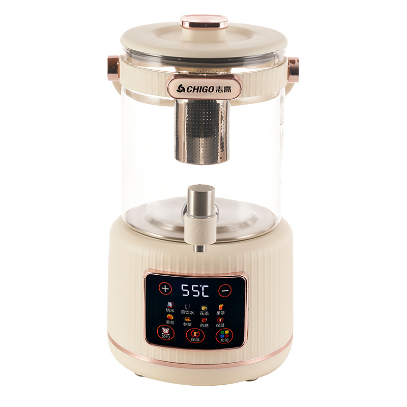 Faucet health pot full glass flower tea barrel multifunctional household 2.8L large capacity detachable foot bath cabinet