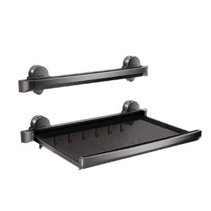 Punch-free suction cup hanging network cross-border balcony foldable towel Rod invisible window retractable wall hanging drying gadget