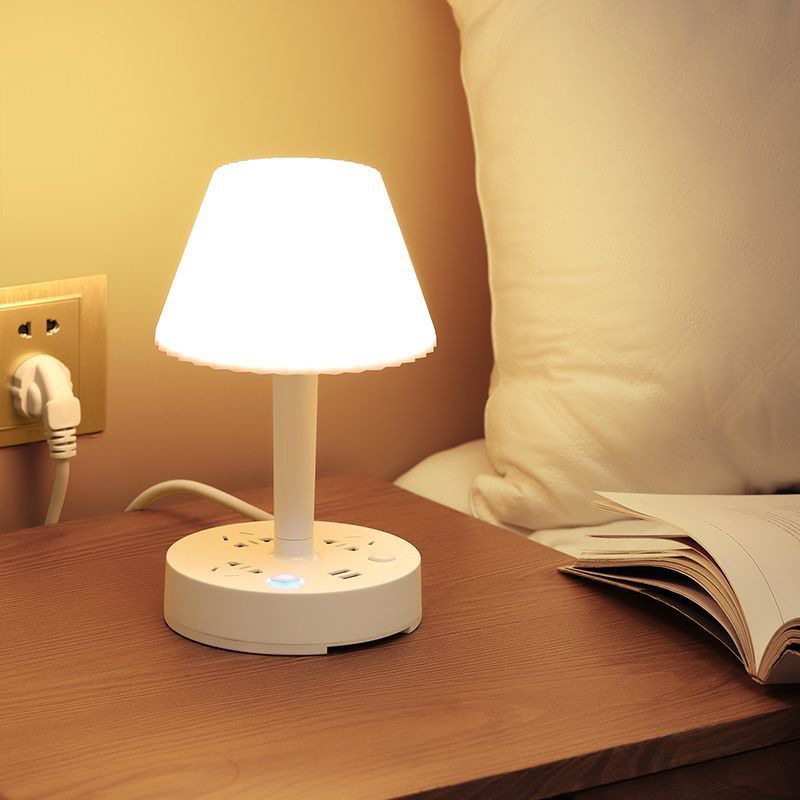 LED eye protection multifunctional lamp socket learning light bedside lamp mobile phone USB charging comes with safety lock power strip - Image 2