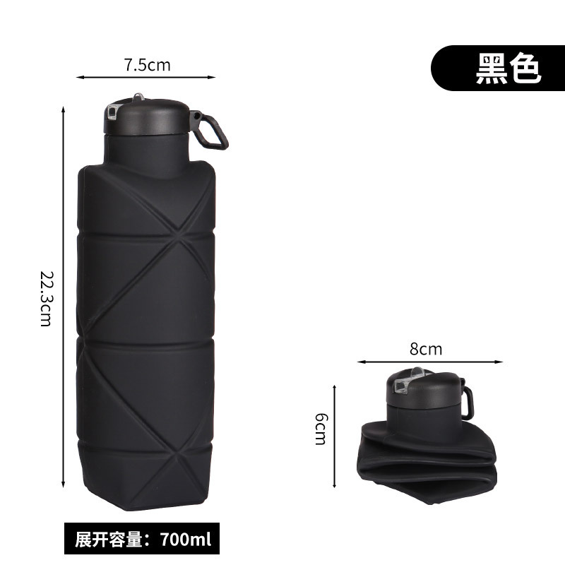 Outdoor Edible Silicon portable water bottle sports water bottle water bottle Diamond silicone folding cups - Image 18