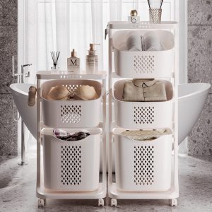 Laundry basket household dirty clothes storage basket laundry basket bathroom rack basket large capacity dirty clothes basket