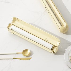 Adsorption suction cup Plastic Wrap cutter magnetic suction refrigerator tin foil splitter slip knife kitchen cutting box